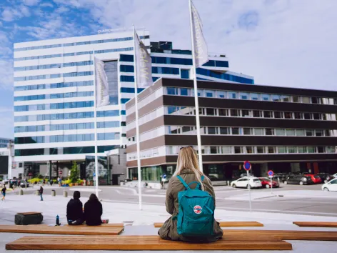 Utsikt til Clarion Hotel the Edge w Krakowie