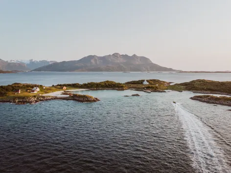 Fjord excursion from Kraków with RIB seen from a bird's perspective